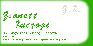 zsanett kuczogi business card